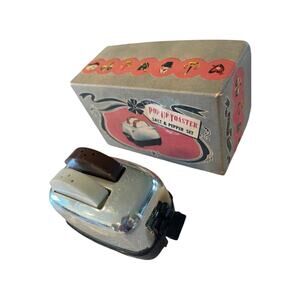 Starke Design Miniature Pop-Up Toaster Salt & Pepper Shaker Set Vintage w Box